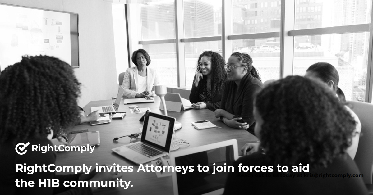 RightComply invites Attorneys to join forces to aid the H1B community